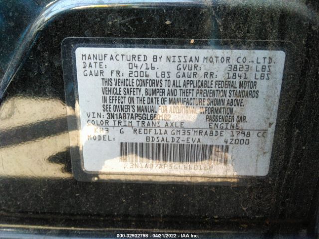 Photo 8 VIN: 3N1AB7AP5GL660182 - NISSAN SENTRA 