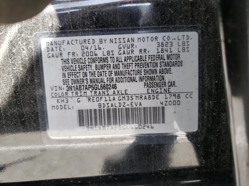 Photo 9 VIN: 3N1AB7AP5GL660246 - NISSAN SENTRA S 