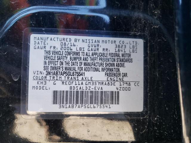 Photo 9 VIN: 3N1AB7AP5GL675541 - NISSAN SENTRA S 