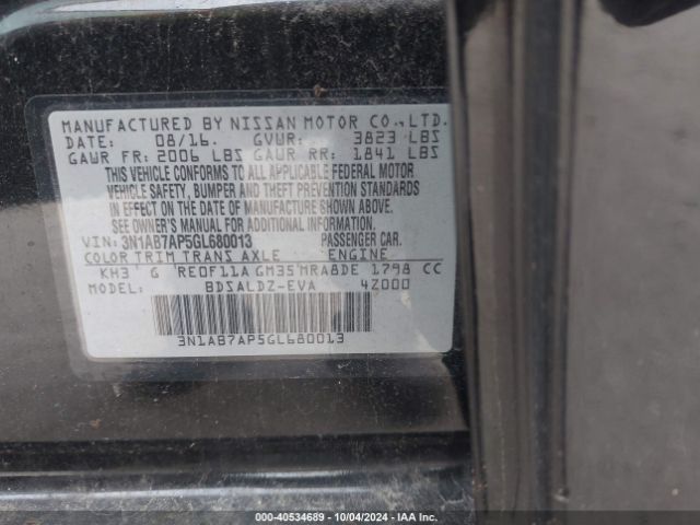 Photo 8 VIN: 3N1AB7AP5GL680013 - NISSAN SENTRA 