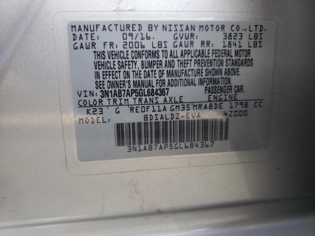 Photo 11 VIN: 3N1AB7AP5GL684367 - NISSAN SENTRA 