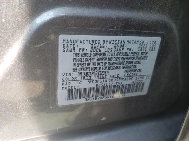 Photo 9 VIN: 3N1AB7AP5GY220515 - NISSAN SENTRA S 