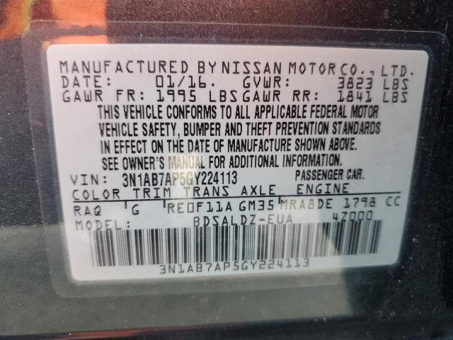 Photo 11 VIN: 3N1AB7AP5GY224113 - NISSAN SENTRA 