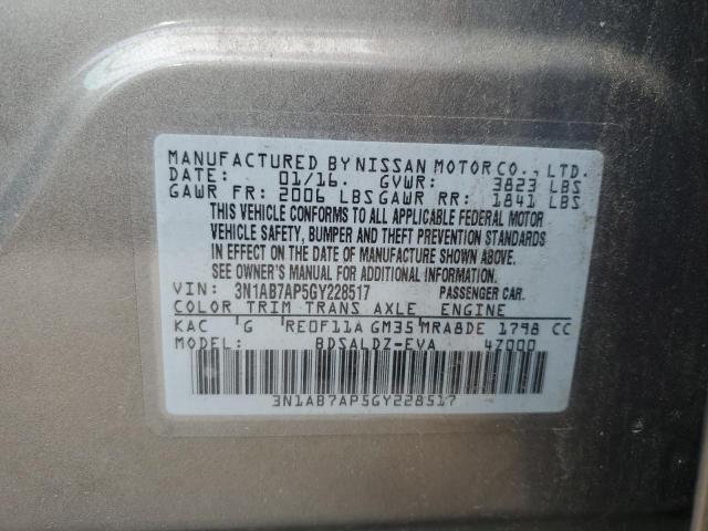 Photo 12 VIN: 3N1AB7AP5GY228517 - NISSAN SENTRA S 