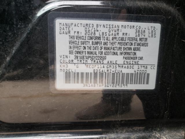 Photo 9 VIN: 3N1AB7AP5GY229599 - NISSAN SENTRA S 