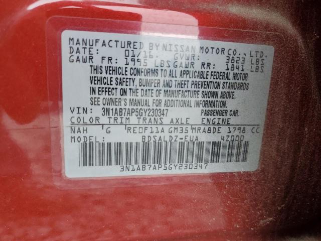 Photo 11 VIN: 3N1AB7AP5GY230347 - NISSAN SENTRA 