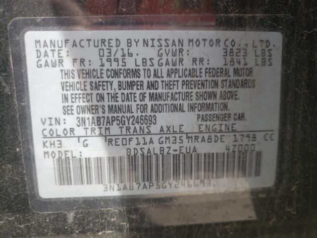 Photo 12 VIN: 3N1AB7AP5GY246693 - NISSAN SENTRA S 