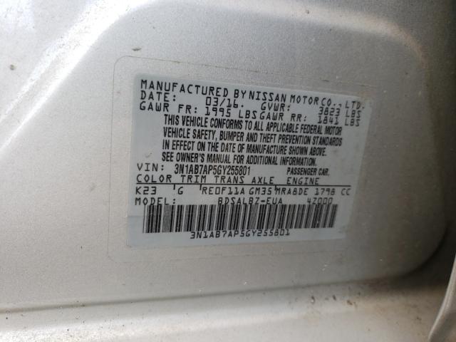 Photo 9 VIN: 3N1AB7AP5GY255801 - NISSAN SENTRA S 