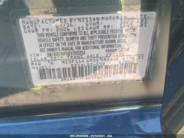 Photo 8 VIN: 3N1AB7AP5GY260254 - NISSAN SENTRA 