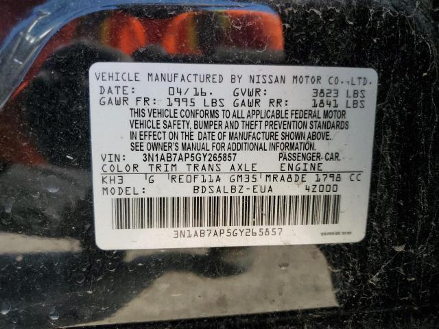 Photo 11 VIN: 3N1AB7AP5GY265857 - NISSAN SENTRA 