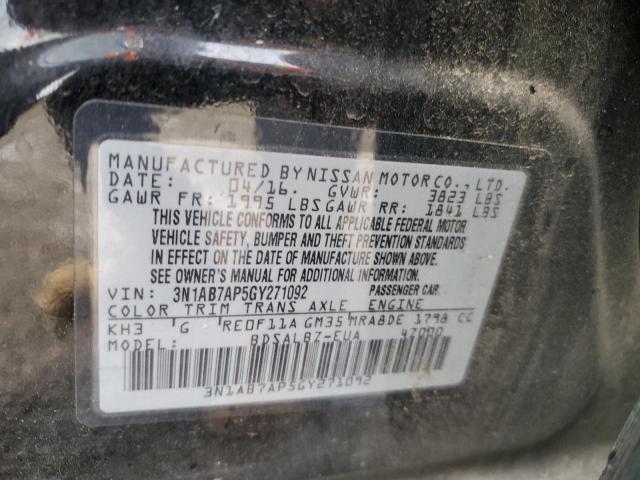 Photo 9 VIN: 3N1AB7AP5GY271092 - NISSAN SENTRA S 