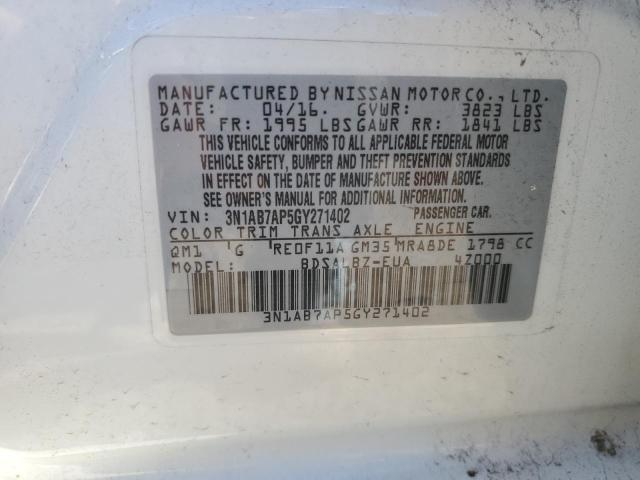 Photo 9 VIN: 3N1AB7AP5GY271402 - NISSAN SENTRA S 