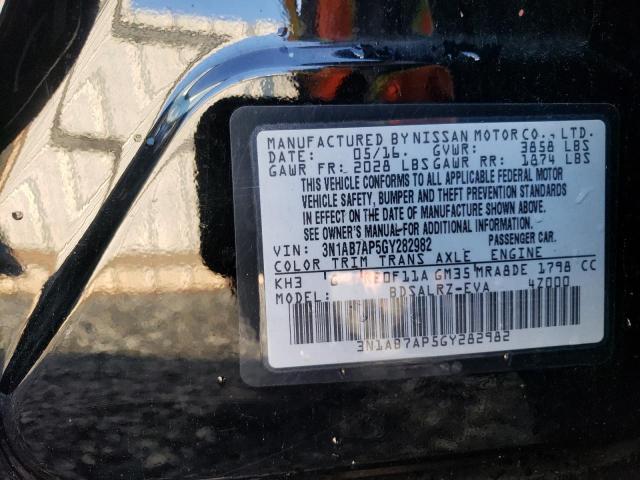 Photo 11 VIN: 3N1AB7AP5GY282982 - NISSAN SENTRA 