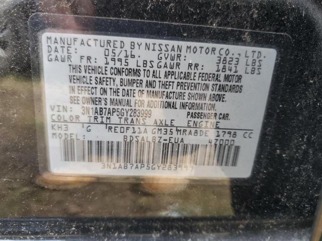 Photo 11 VIN: 3N1AB7AP5GY283999 - NISSAN SENTRA S 