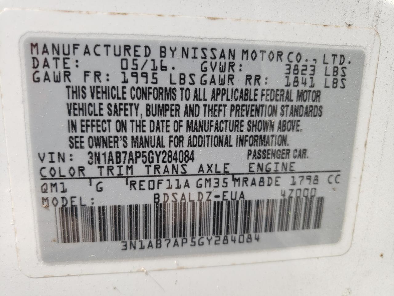 Photo 11 VIN: 3N1AB7AP5GY284084 - NISSAN SENTRA 