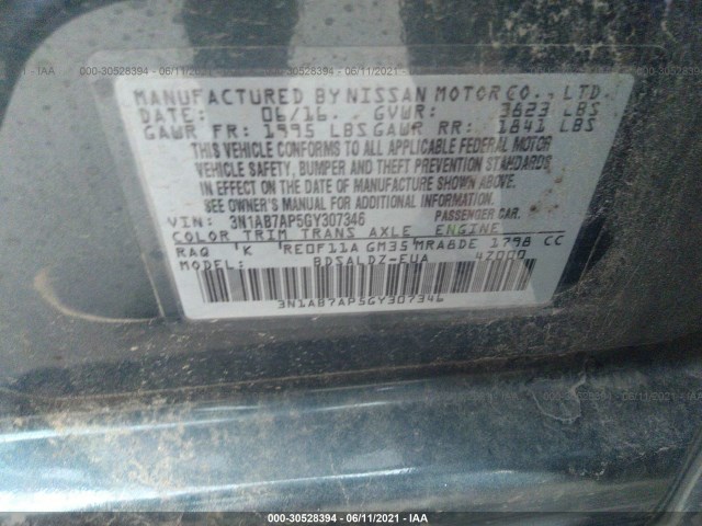 Photo 8 VIN: 3N1AB7AP5GY307346 - NISSAN SENTRA 