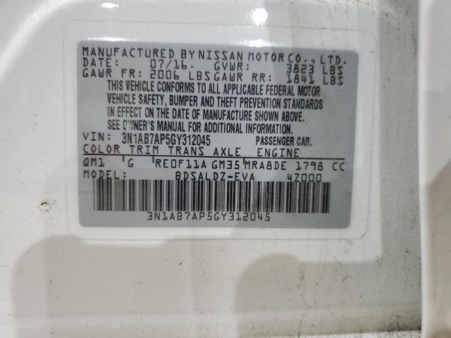 Photo 11 VIN: 3N1AB7AP5GY312045 - NISSAN SENTRA S 