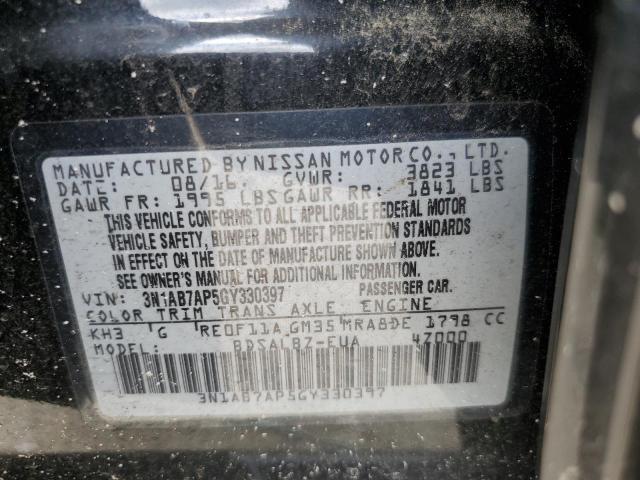 Photo 11 VIN: 3N1AB7AP5GY330397 - NISSAN SENTRA S 