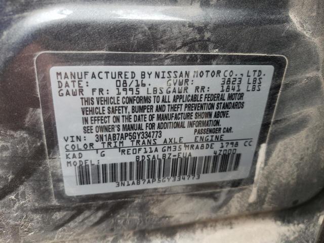 Photo 11 VIN: 3N1AB7AP5GY334773 - NISSAN SENTRA S 