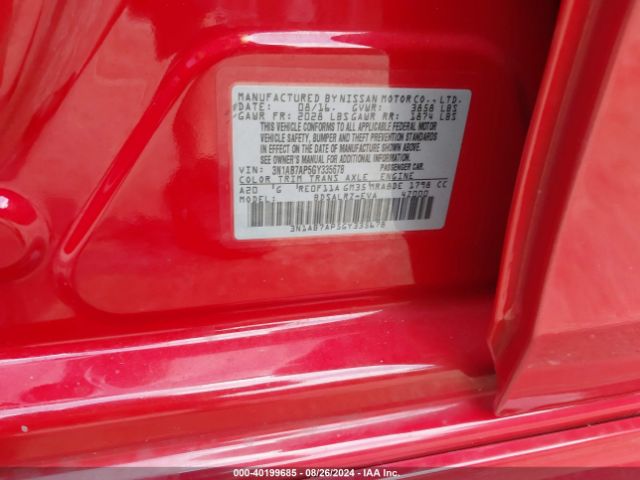 Photo 8 VIN: 3N1AB7AP5GY335678 - NISSAN SENTRA 