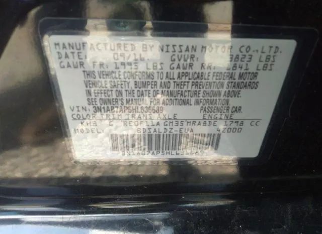 Photo 8 VIN: 3N1AB7AP5HL636689 - NISSAN SENTRA 