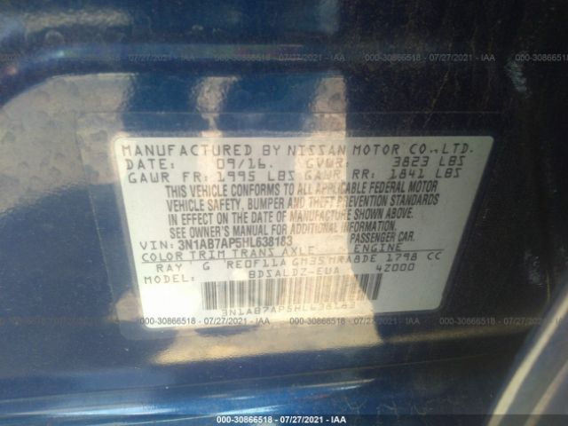 Photo 8 VIN: 3N1AB7AP5HL638183 - NISSAN SENTRA 