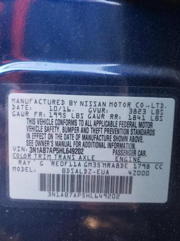 Photo 11 VIN: 3N1AB7AP5HL649202 - NISSAN SENTRA S 