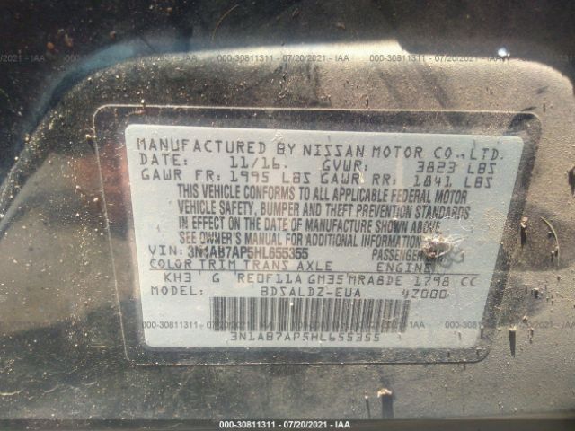 Photo 8 VIN: 3N1AB7AP5HL655355 - NISSAN SENTRA 