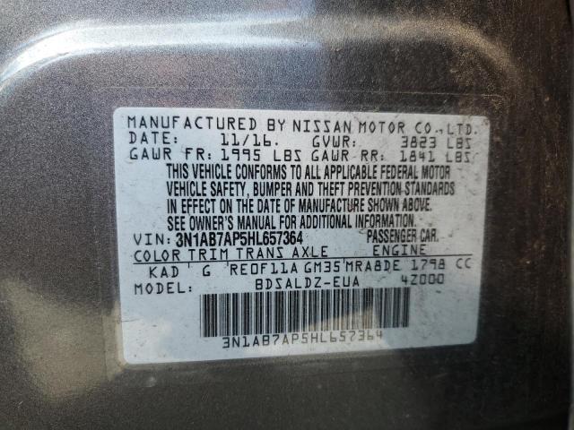 Photo 12 VIN: 3N1AB7AP5HL657364 - NISSAN SENTRA 