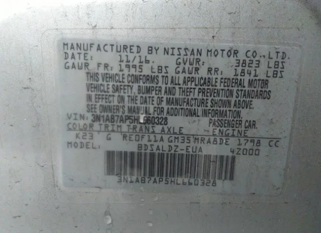 Photo 8 VIN: 3N1AB7AP5HL660328 - NISSAN SENTRA 