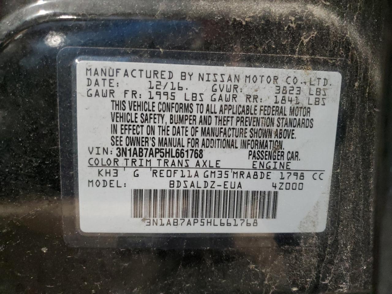 Photo 11 VIN: 3N1AB7AP5HL661768 - NISSAN SENTRA 