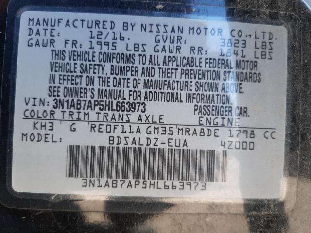 Photo 9 VIN: 3N1AB7AP5HL663973 - NISSAN SENTRA S 