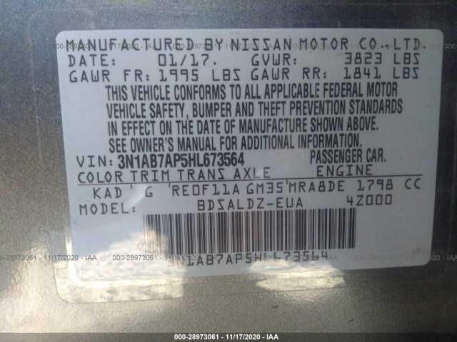 Photo 8 VIN: 3N1AB7AP5HL673564 - NISSAN SENTRA 