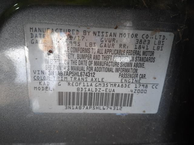 Photo 9 VIN: 3N1AB7AP5HL674312 - NISSAN SENTRA S 