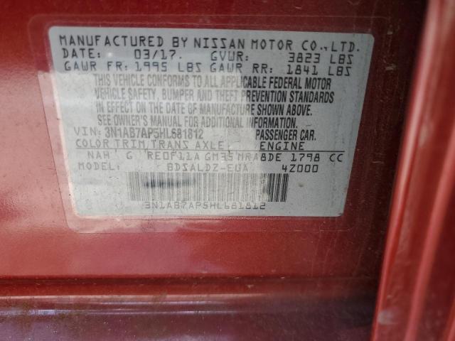 Photo 12 VIN: 3N1AB7AP5HL681812 - NISSAN SENTRA S 