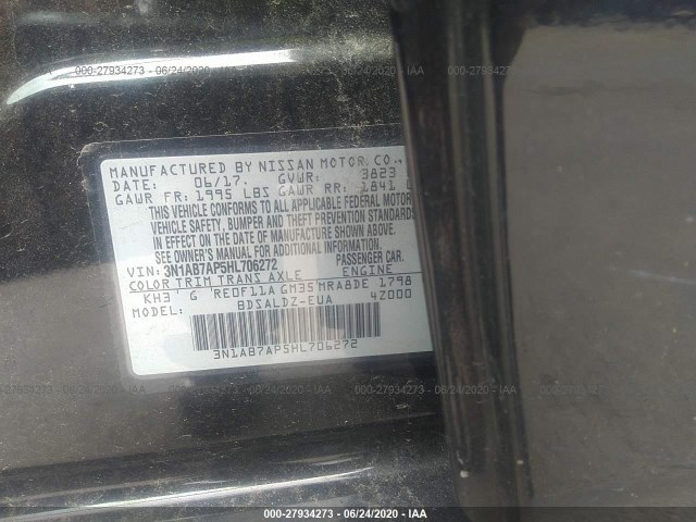 Photo 8 VIN: 3N1AB7AP5HL706272 - NISSAN SENTRA 