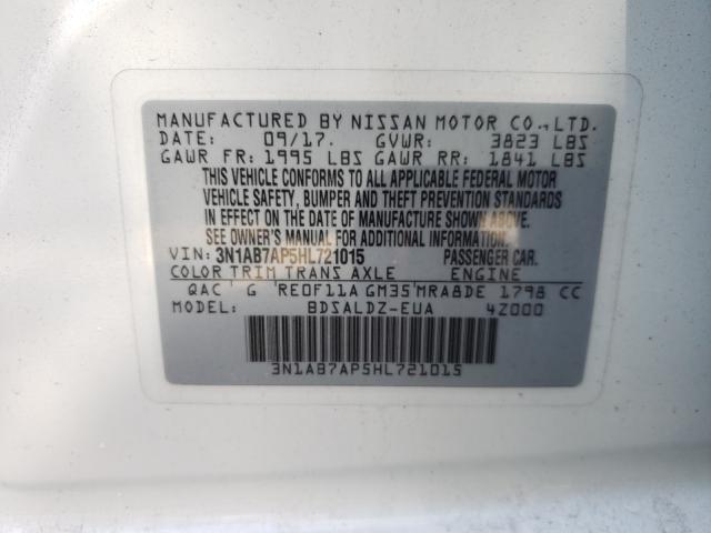 Photo 9 VIN: 3N1AB7AP5HL721015 - NISSAN SENTRA S 