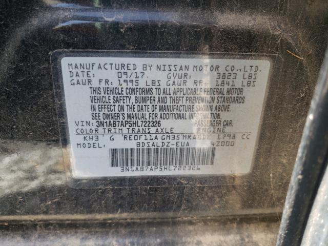 Photo 9 VIN: 3N1AB7AP5HL722326 - NISSAN SENTRA S 