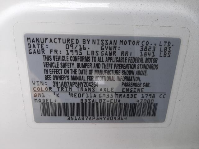 Photo 9 VIN: 3N1AB7AP5HY204364 - NISSAN SENTRA 