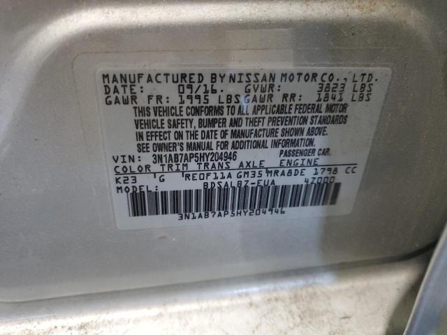 Photo 12 VIN: 3N1AB7AP5HY204946 - NISSAN SENTRA 