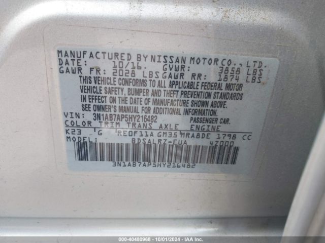 Photo 8 VIN: 3N1AB7AP5HY216482 - NISSAN SENTRA 