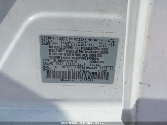 Photo 8 VIN: 3N1AB7AP5HY219155 - NISSAN SENTRA 