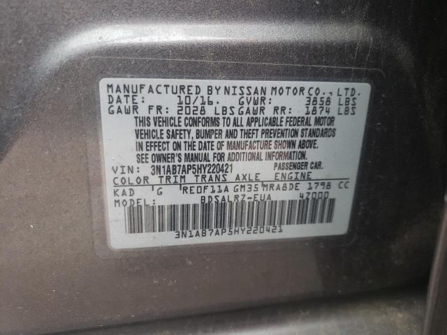 Photo 9 VIN: 3N1AB7AP5HY220421 - NISSAN SENTRA 