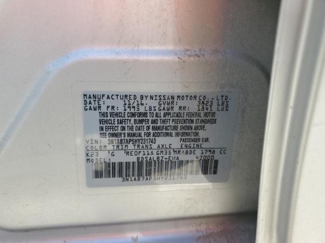 Photo 11 VIN: 3N1AB7AP5HY231743 - NISSAN SENTRA 