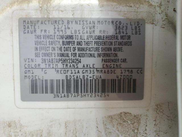 Photo 12 VIN: 3N1AB7AP5HY234254 - NISSAN SENTRA S 