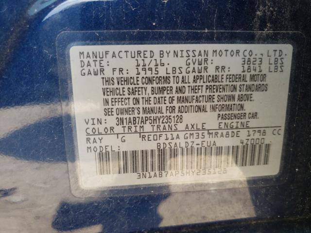 Photo 9 VIN: 3N1AB7AP5HY235128 - NISSAN SENTRA S 