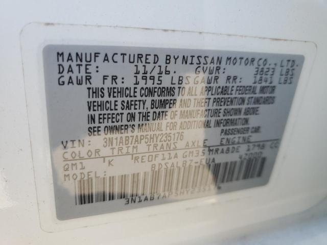 Photo 9 VIN: 3N1AB7AP5HY235176 - NISSAN SENTRA S 