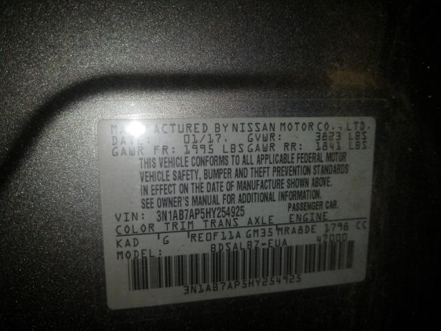 Photo 9 VIN: 3N1AB7AP5HY254925 - NISSAN SENTRA 