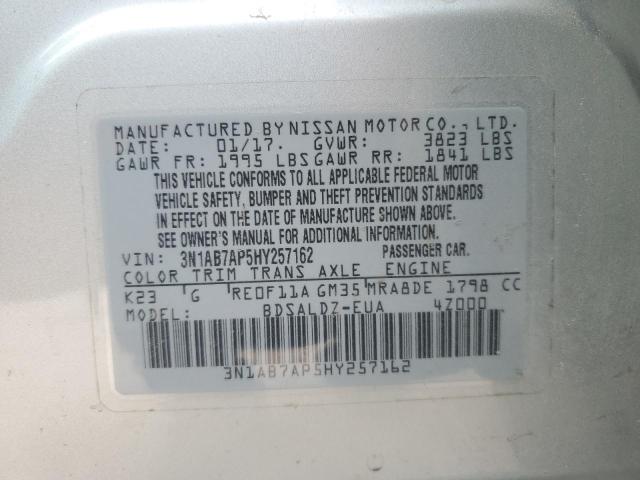 Photo 11 VIN: 3N1AB7AP5HY257162 - NISSAN SENTRA 