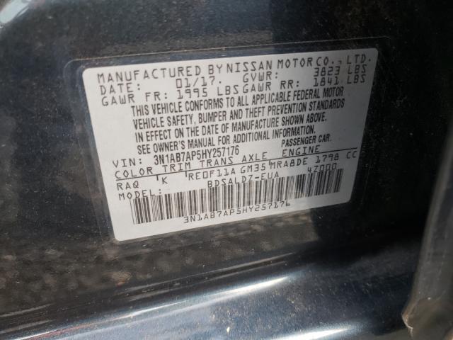 Photo 9 VIN: 3N1AB7AP5HY257176 - NISSAN SENTRA 